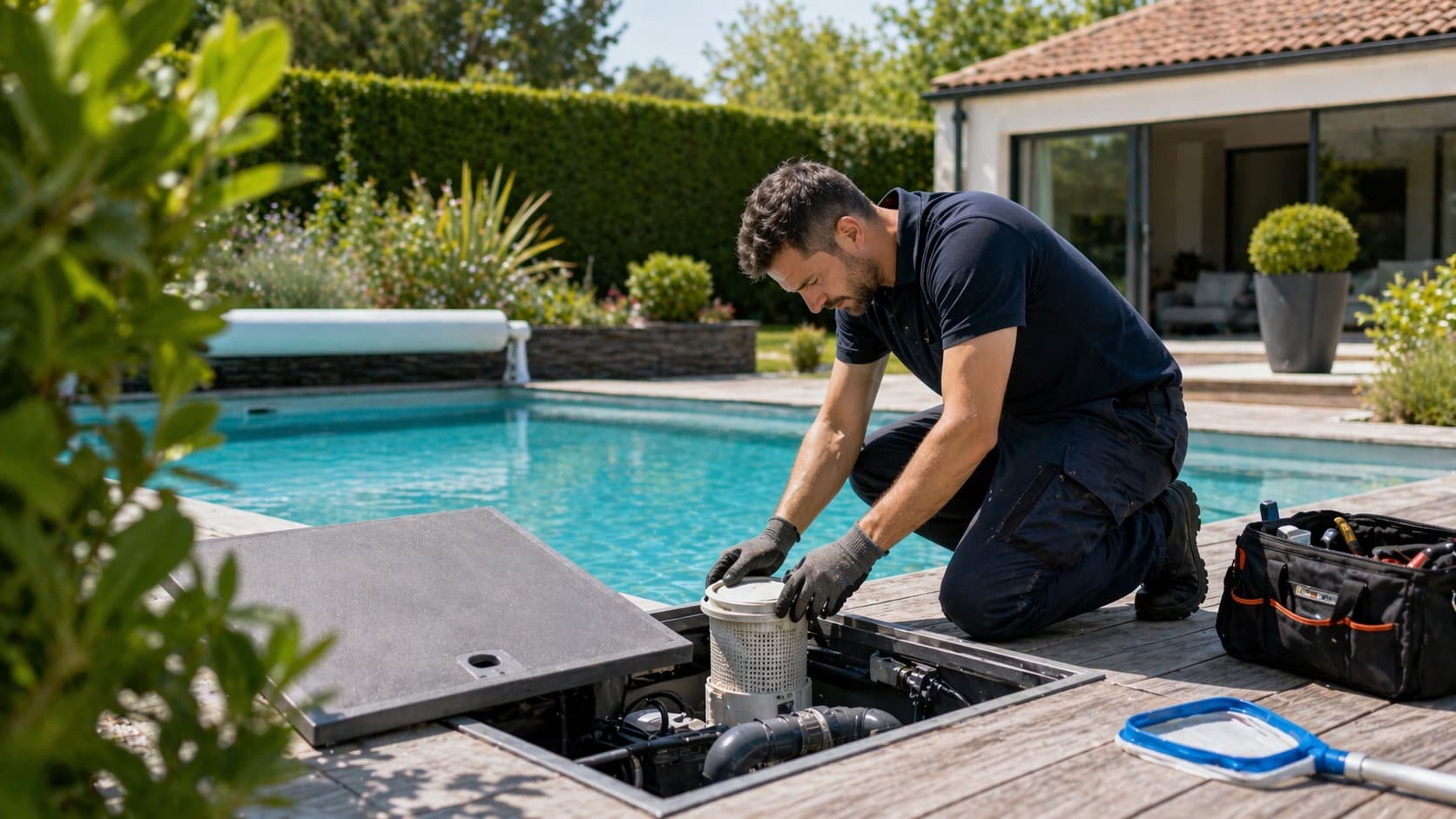 Intervention d'un Piscine professionnel